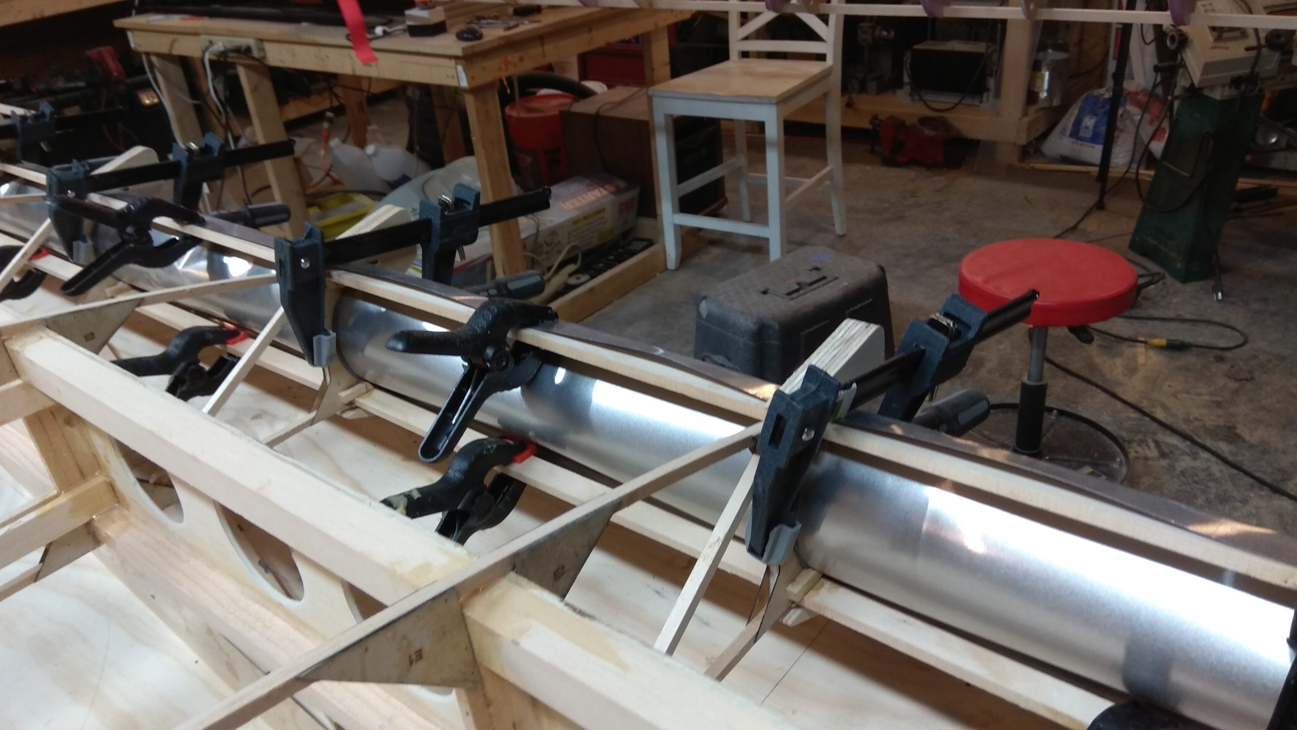 Aileron Inboard Aluminium Cap and wood strips
